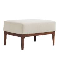 Picture of LAURETTE OTTOMAN MUSLIN DARK WALNUT
