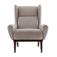 Picture of OPHELIA LOUNGE CHAIR FOSSIL TWEED DARK WALNUT