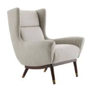 Picture of OPHELIA LOUNGE CHAIR FOSSIL TWEED DARK WALNUT
