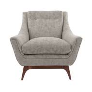 Picture of NEPTUNE LOUNGE CHAIR OYSTER JACQUARD DARK WALNUT