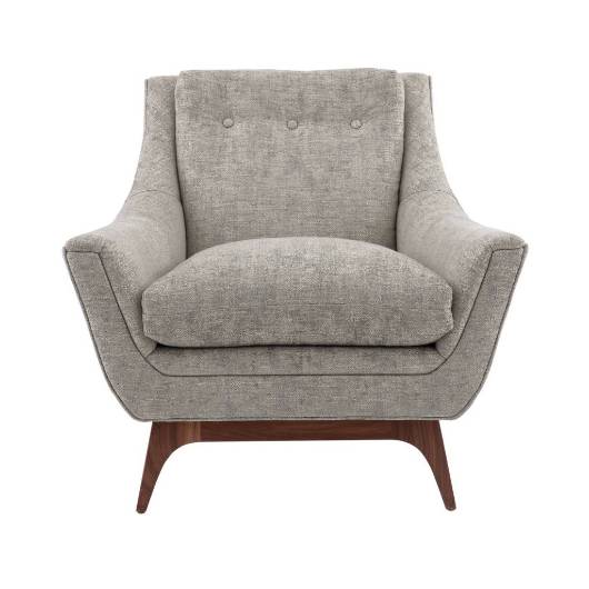 Picture of NEPTUNE LOUNGE CHAIR OYSTER JACQUARD DARK WALNUT