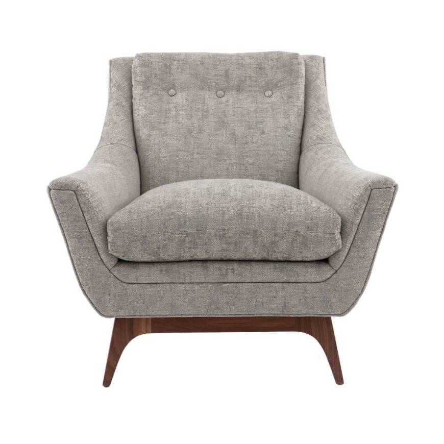 Picture of NEPTUNE LOUNGE CHAIR OYSTER JACQUARD DARK WALNUT