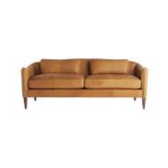 Picture of VINCENT SOFA BUTTERSCOTCH LEATHER DARK WALNUT
