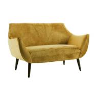 Picture of LEANDRO SETTEE MARIGOLD VELVET GREY ASH