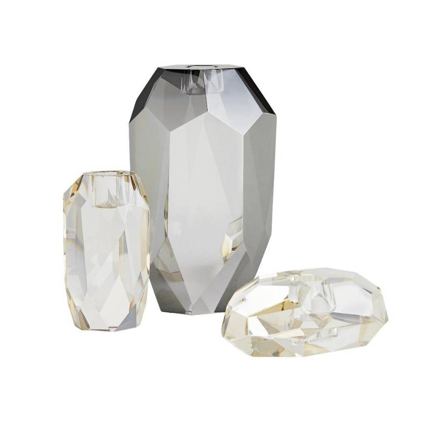 Picture of VIOLET CANDLE HOLDERS, SET OF 3
