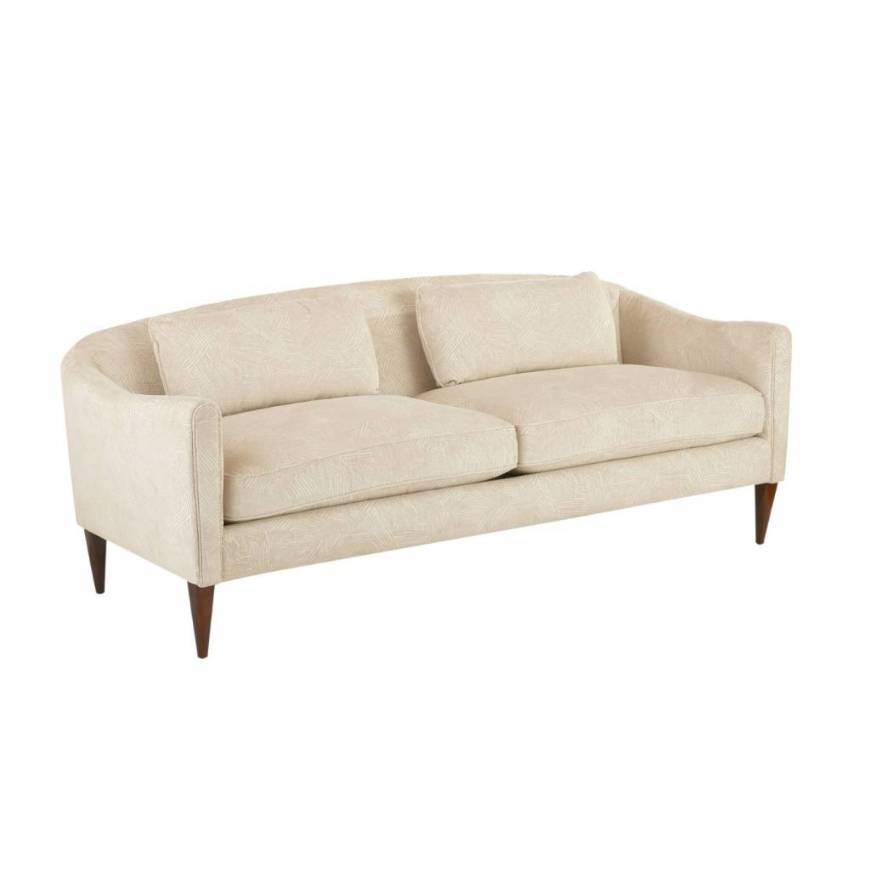 Picture of VINCENT SOFA TEXTURED IVORY DARK WALNUT