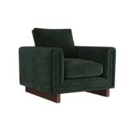 Picture of LOVELL CHAIR FOREST VELVET DARK WALNUT