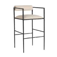 Picture of BARBANA BAR STOOL OXFORD WHITE PERFORMANCE FABRIC