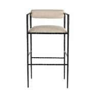 Picture of BARBANA BAR STOOL OXFORD WHITE PERFORMANCE FABRIC
