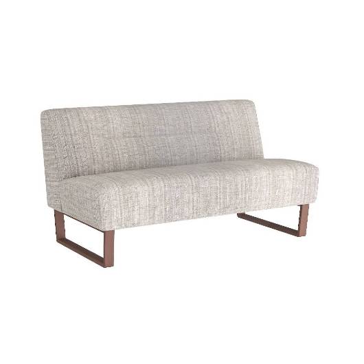 Picture of VALESWOOD SETTEE PLATINUM TWEED DARK WALNUT