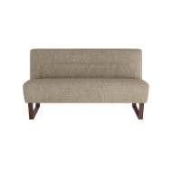 Picture of VALESWOOD SETTEE PEBBLE LINEN DARK WALNUT