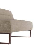 Picture of VALESWOOD SETTEE PEBBLE LINEN DARK WALNUT