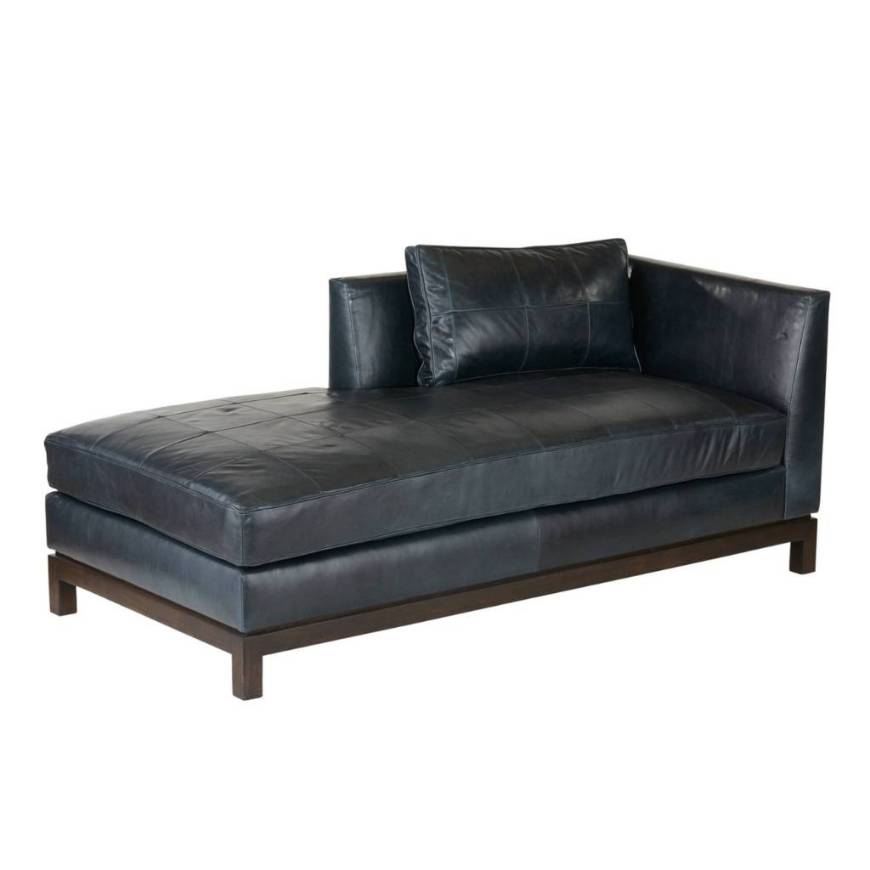 Picture of EDMOND CHAISE INK LEATHER