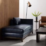 Picture of EDMOND CHAISE INK LEATHER