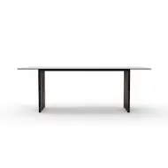 Picture of PINSTRIPE DARK SLATTED DINING TABLE