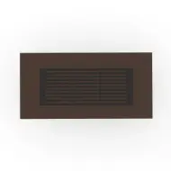 Picture of PINSTRIPE DARK SLATTED DINING TABLE