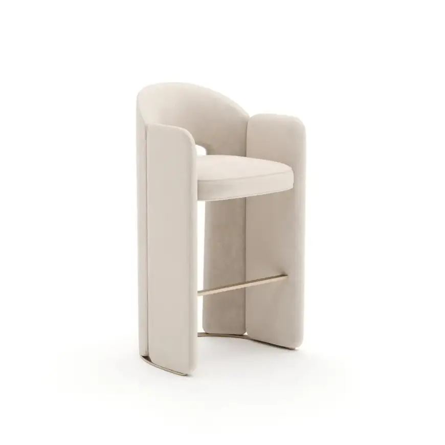 Picture of OVERLAP BAR STOOL IVORY