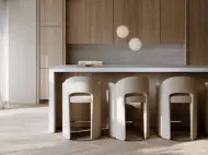 Picture of OVERLAP COUNTER STOOL IVORY