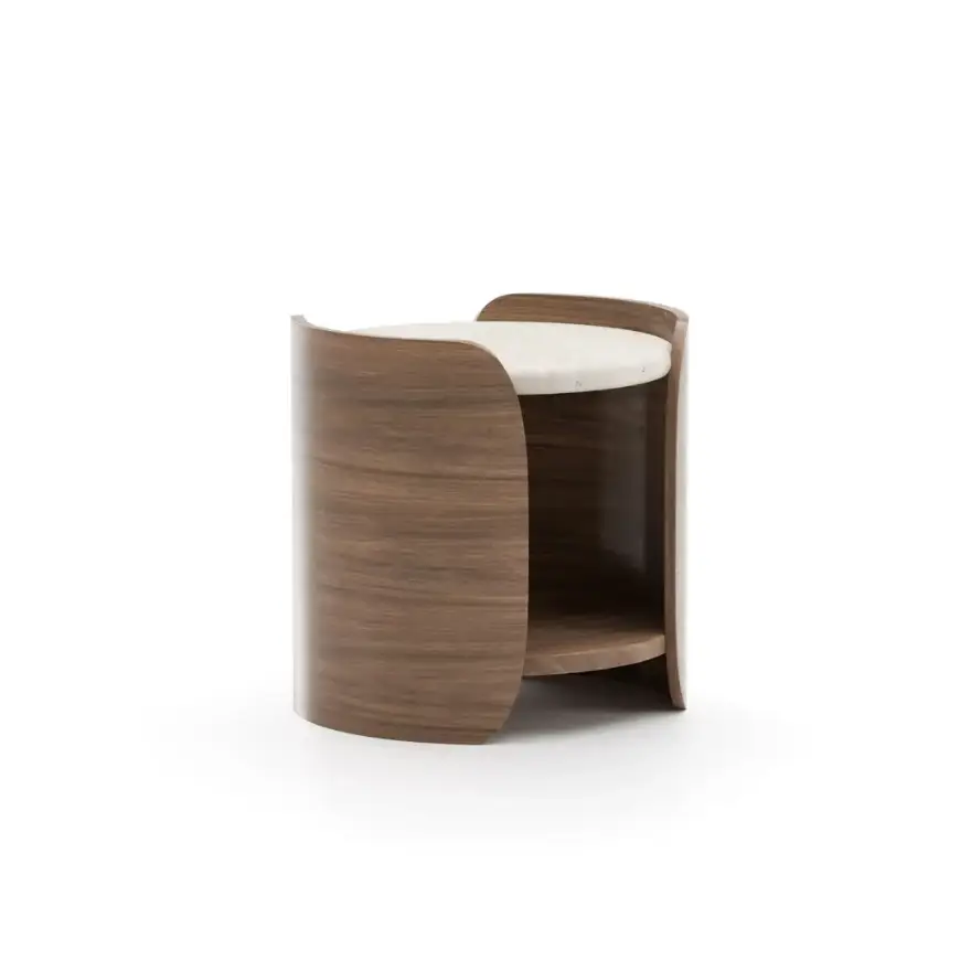 Picture of FLEUR SIDE TABLE W/ WOOD SHELF