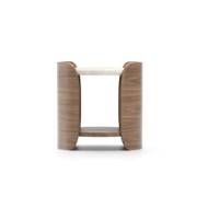 Picture of FLEUR SIDE TABLE W/ WOOD SHELF