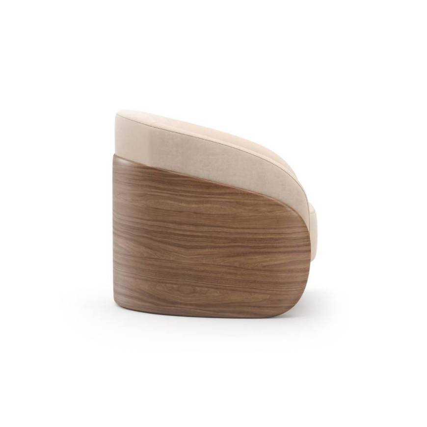 Picture of FLEUR WOOD BACK LOUNGE CHAIR