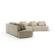 Picture of SASSO LARGE CURVED L SEC - OATMEAL