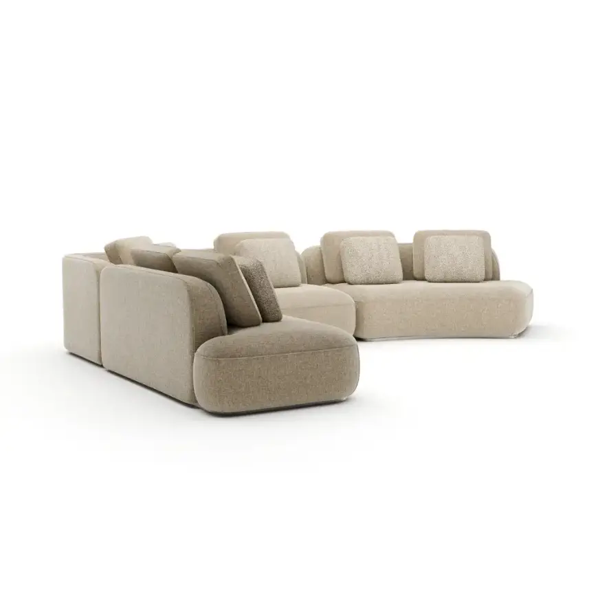 Picture of SASSO LARGE CURVED L SEC - OATMEAL