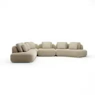 Picture of SASSO LARGE CURVED L SEC - OATMEAL