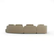 Picture of SASSO LARGE CURVED L SEC - OATMEAL