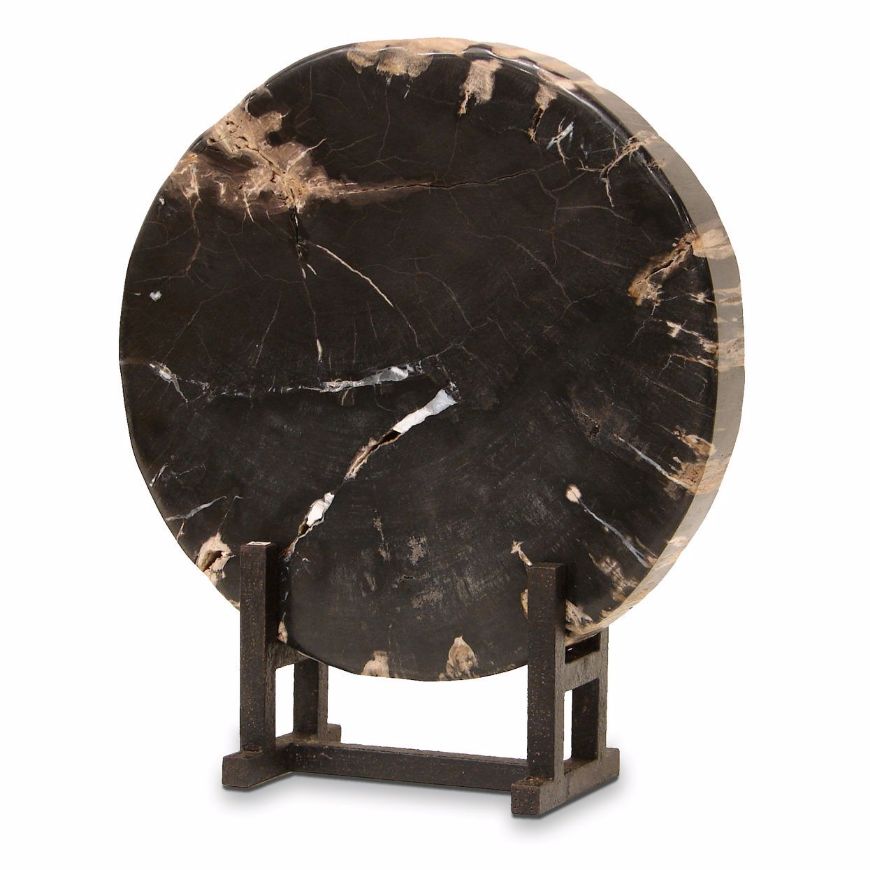 Picture of BLACK PETRIFIED WOOD WITH STAND