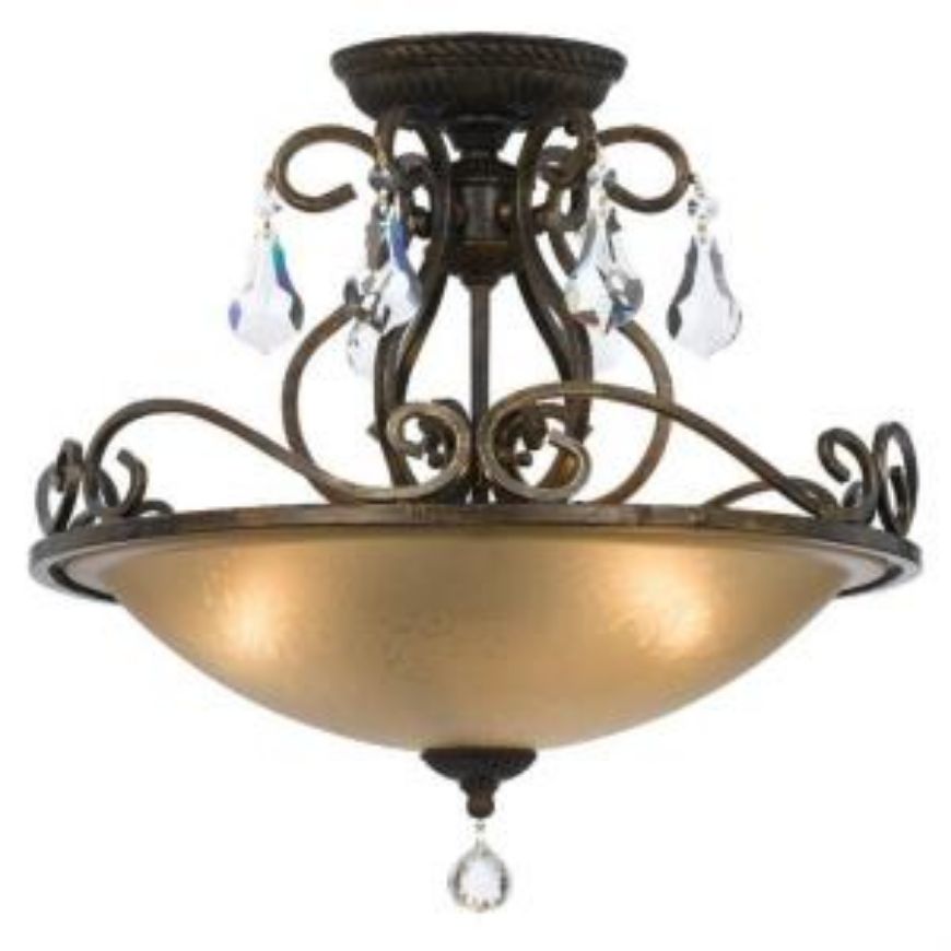 Picture of ASHTON - THREE LIGHT SEMI-FLUSH MOUNT