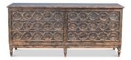 Picture of 30 CIRCLES CREDENZA, DISTRESSED BLACK