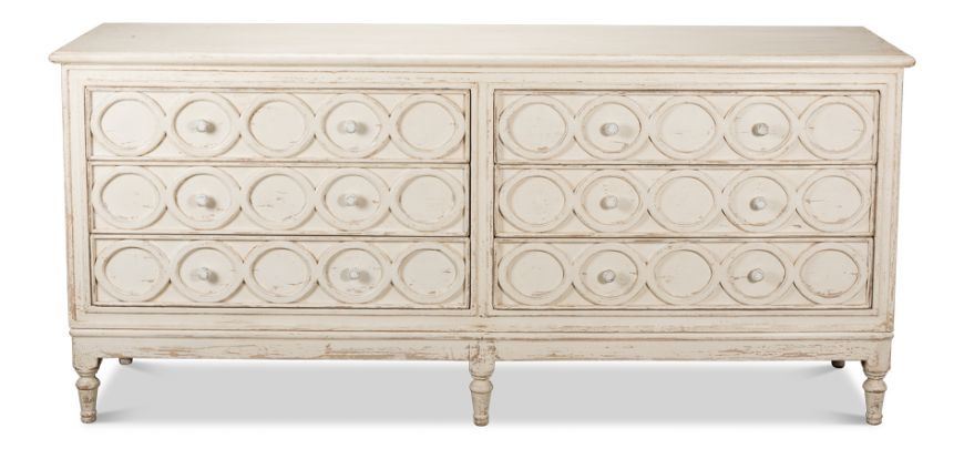 Picture of 30 CIRCLES CREDENZA, WHITEWASH