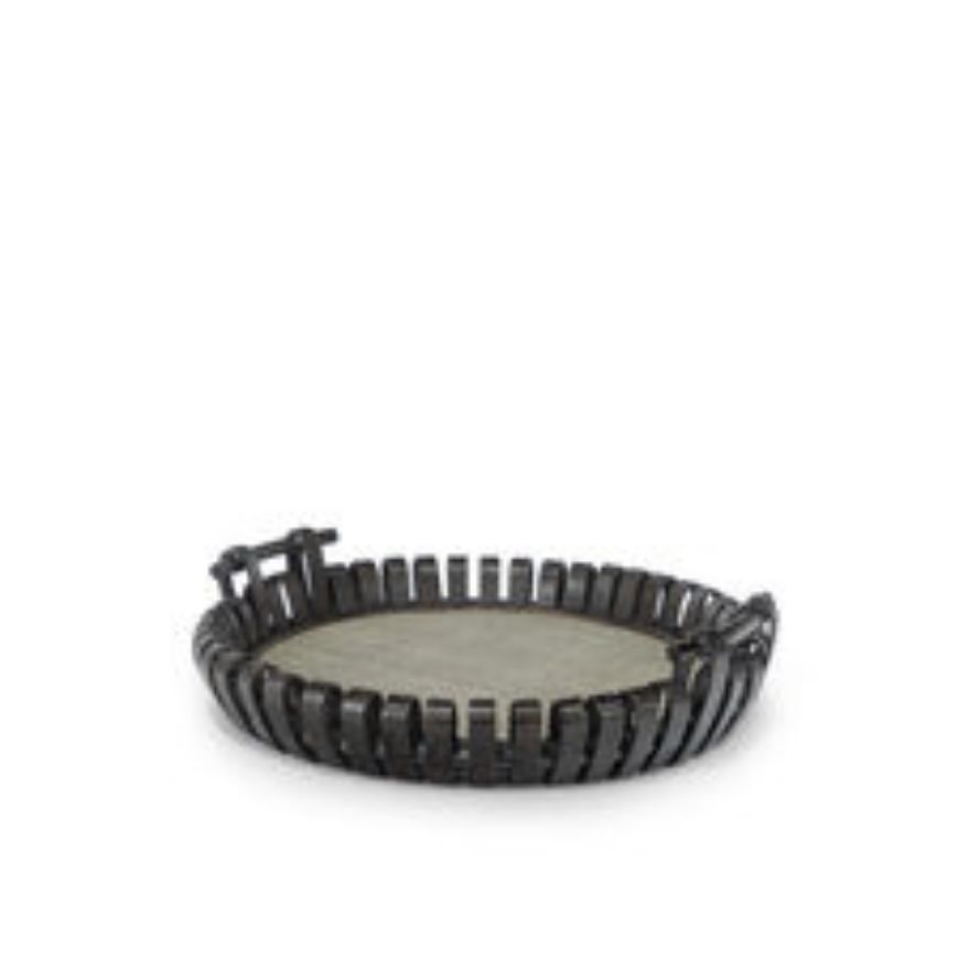 Picture of ANDROS ROUND TRAY SMALL DARK BROWN