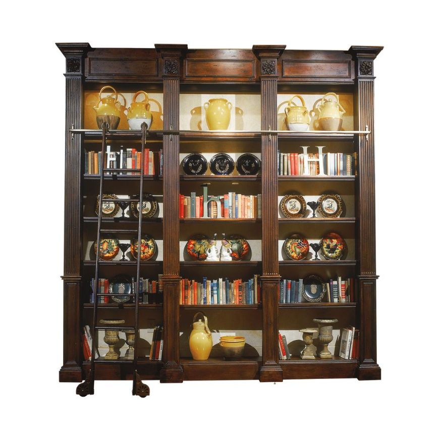 Picture of BELMONT LIBRARY TRIPLE WALL UNIT WITH LADDER