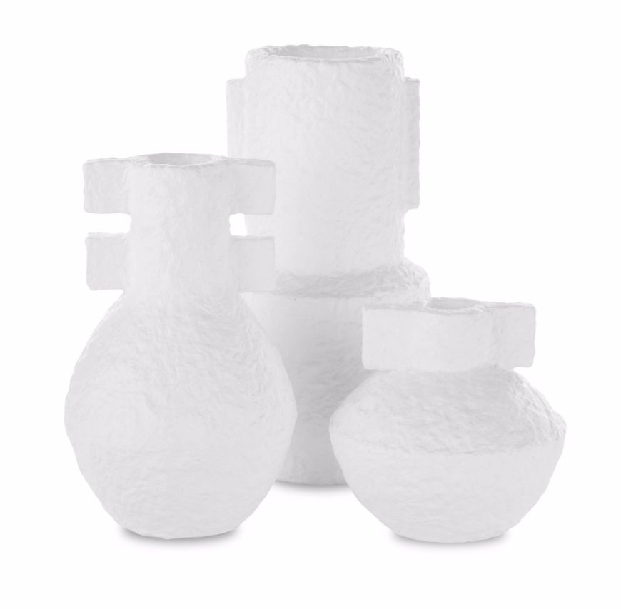 Picture of AEGEAN WHITE VASE SET OF 3