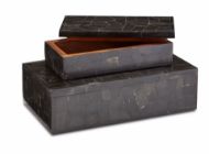 Picture of BLACK BONE MOSAIC BOX SET OF 2