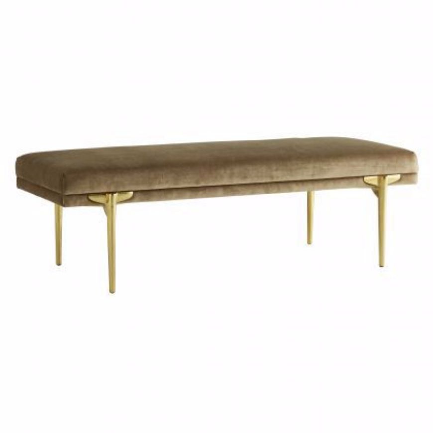 Picture of ANDREA RECTANGULAR BENCH HARVEST VELVET