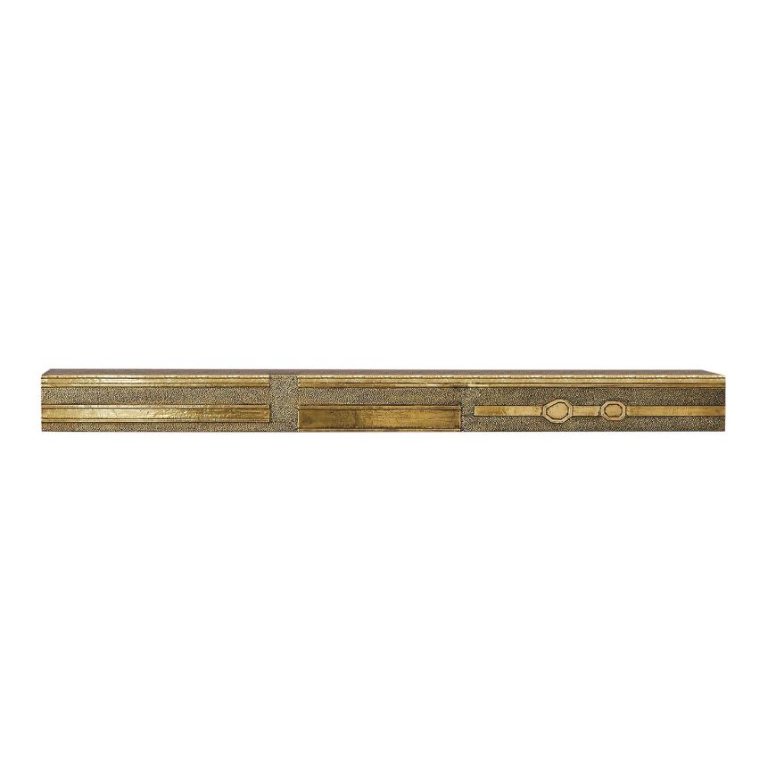Picture of ABSTRACT BLOCK FLOATING SHELF-BRASS
