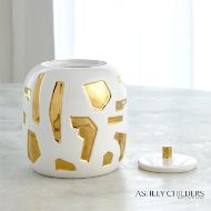 Picture of ABSTRACT JAR-WHITE/GOLD