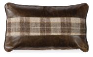 Picture of 12IN X 20IN RECTANGLE PILLOW WITH WELT - LEATHERFABRIC COMBO 153-12