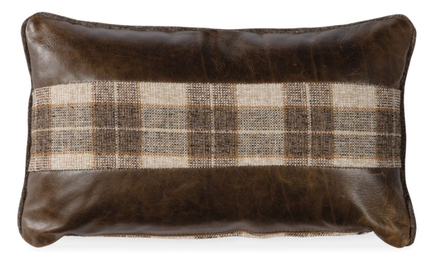 Picture of 12IN X 20IN RECTANGLE PILLOW WITH WELT - LEATHERFABRIC COMBO 153-12