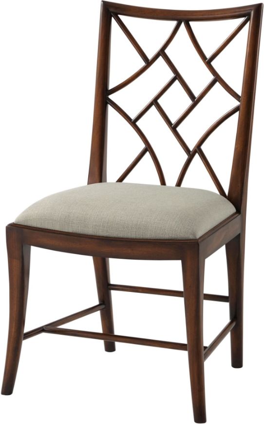 Picture of A DELICATE TRELLIS SIDE CHAIR