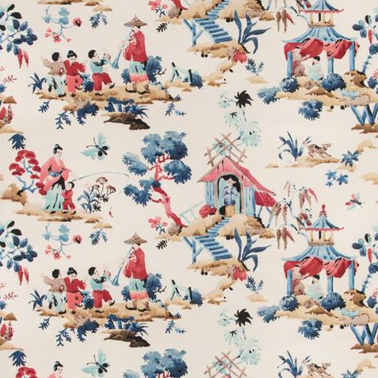Picture of Luang Print - Blue/Red