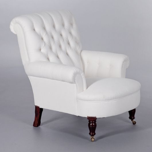 Picture of BUTTON BACK SCROLL ARM CHAIR