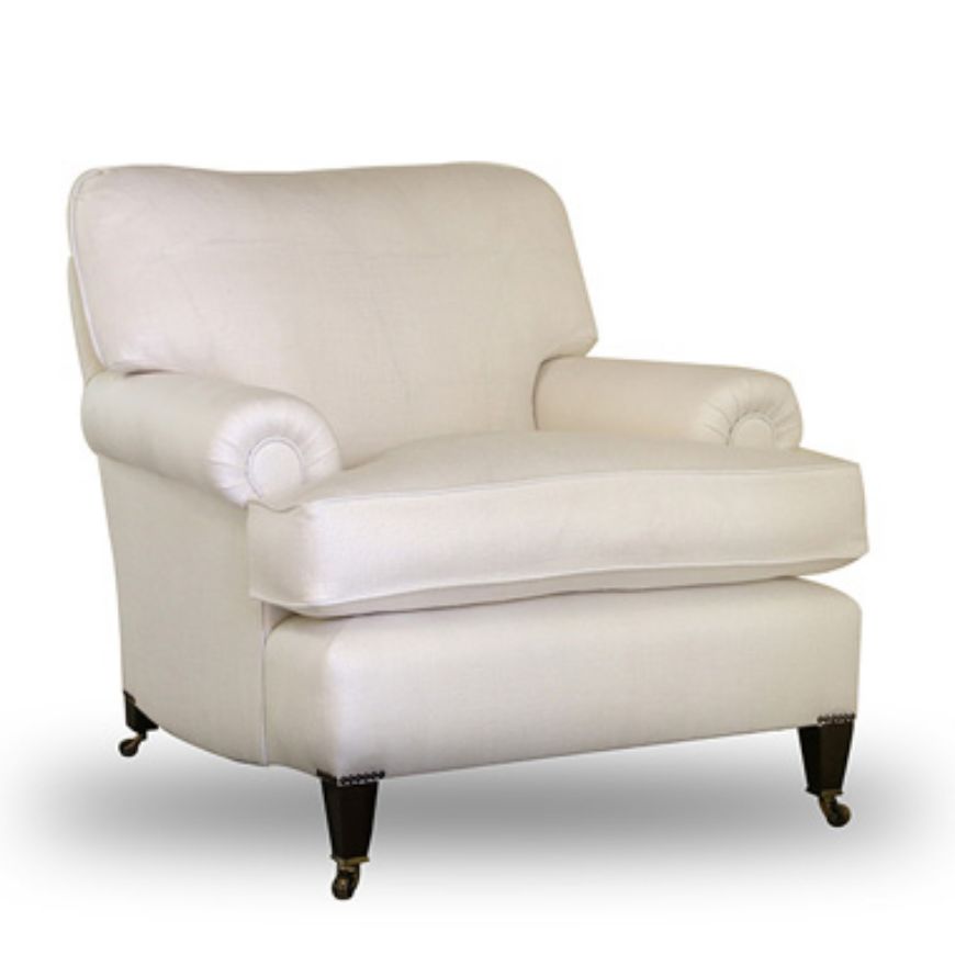 Picture of LARGE LOOSE CBK SHORT SCROLL ARM CHAIR