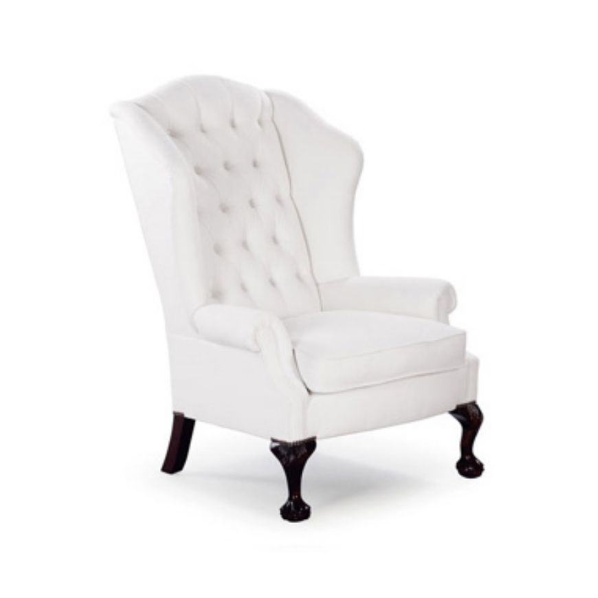 Picture of LOW SCROLL ARM WING CHAIR - BUTTONED
