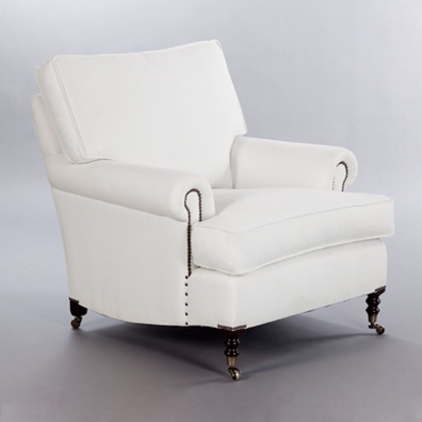 Picture of SHORT SCROLL ARM SIGNATURE CHAIR WITH LOOSE BACK CUSHION