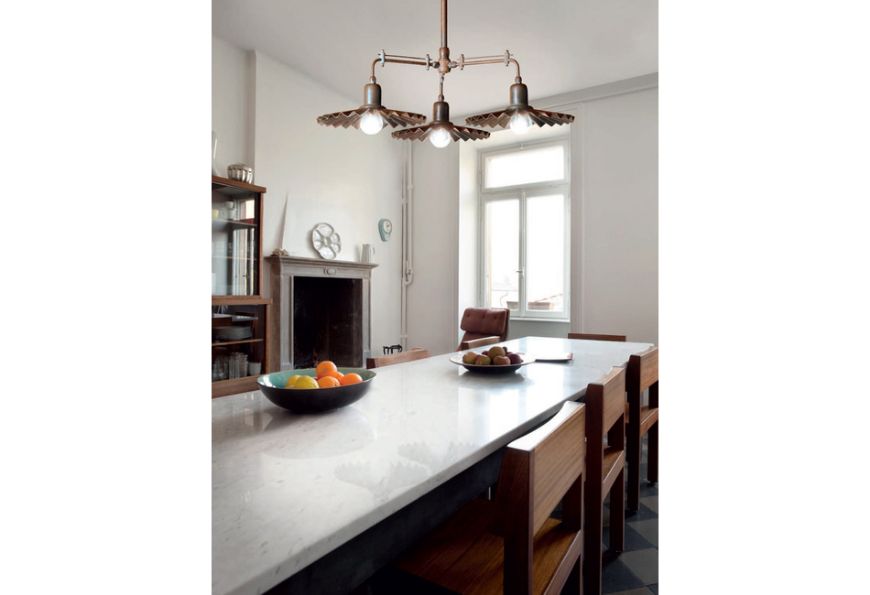 Picture of CIVETTA - SUSPENSION BRASS LAMP