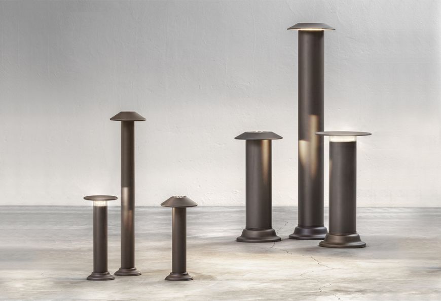 Picture of PASDEDEUX BOLLARD - DESIGN OUTDOOR WALL LAMP ON POST